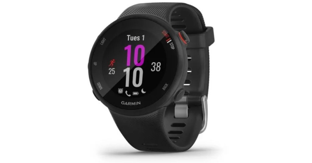 The image shows the The Garmin Forerunner 45S which is among the best wrist heart rate monitor.