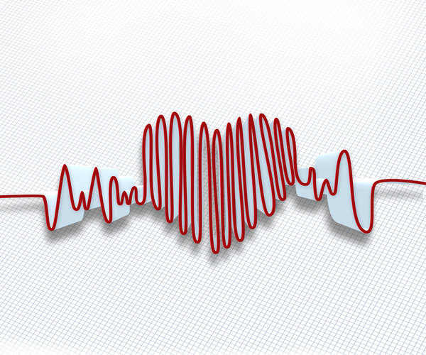 The image shows a heart beat waveform to represent heart rate training.